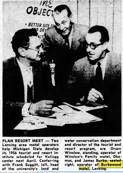 Burkewood Motel (Burkewood Inn) - 1955 Meeting With Burke (newer photo)